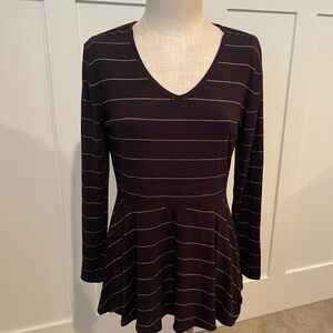 Matilda Jane Black and Gold Striped top